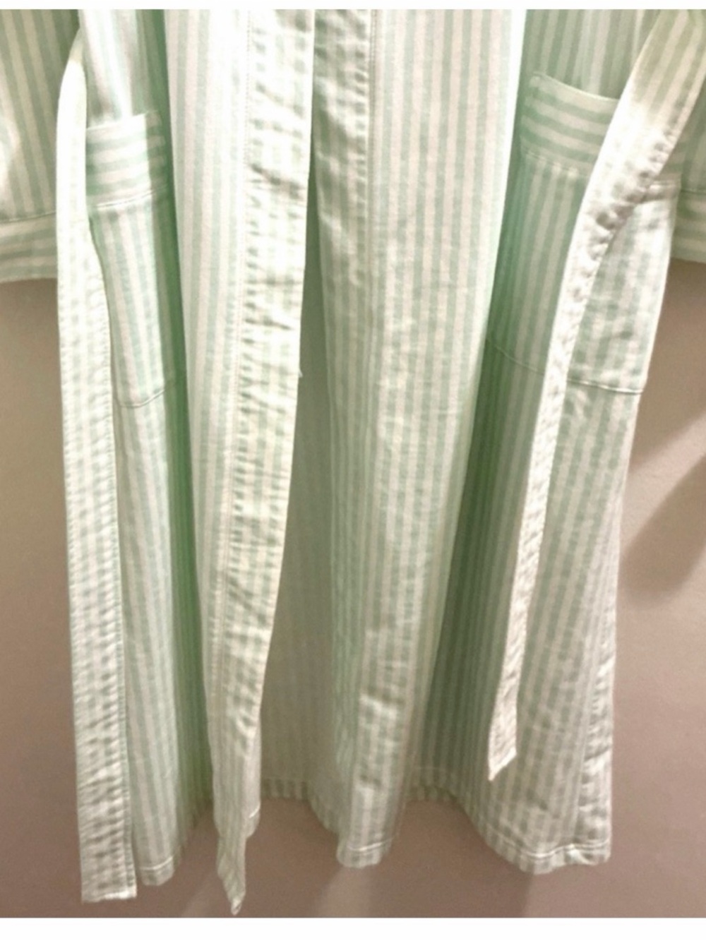 Mint Green Striped Robe - Picture 5 of 12